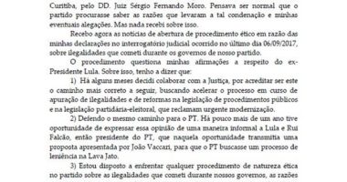 Artigo: Palocci diz que viu Lula “sucumbir ao pior da política”; leia carta