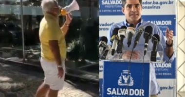 Artigo: Grupo acorda ACM Neto durante protesto contra fechamento do comércio