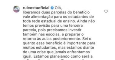 Artigo: Terceira parcela do vale-alimentação é obrigação, governador