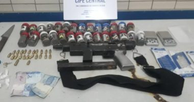 Artigo: Ibirataia: homem é preso com drogas e metralhadora