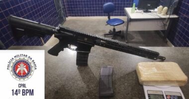 Artigo: Polícia apreende fuzil, munição e droga no Recôncavo Baiano