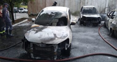 Artigo: Salvador: 5 carros ficam destruídos após serem atingidos por incêndio