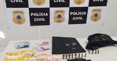 Artigo: Suspeito de homicídio é preso com arma e drogas em Várzea da Roça