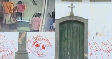 Artigo: Salvador: 4 são flagrados pichando Igreja de Sant’Ana, no Rio Vermelho