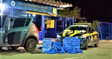 Artigo: PRF apreende mais de 200 quilos de maconha e haxixe em carro