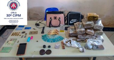 Artigo: Casal é preso após ser flagrado com 14 kg de maconha em Santa Maria da Vitória