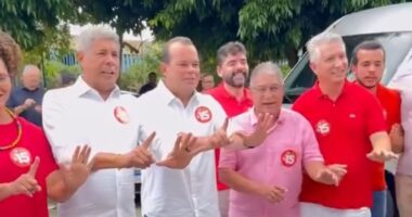 Artigo: Jerônimo acompanha Geraldo Jr. em votação e prega eleição tranquila