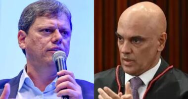 Artigo: Tarcísio liga para Moraes e explica ataque feito durante manifestação